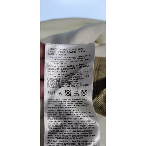 Armani Exchange Sweatpants Mens Large Beige Colorblock Joggers Pants Drawstring - Picture 10 of 13